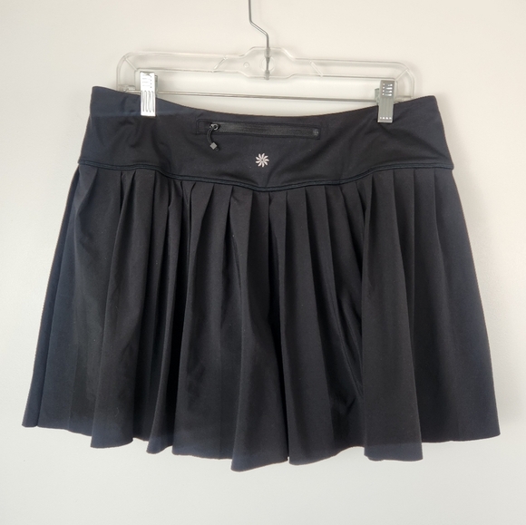 Athleta Elevate Skort Tennis Skirt Black Pleated Size Large. - Picture 2 of 7